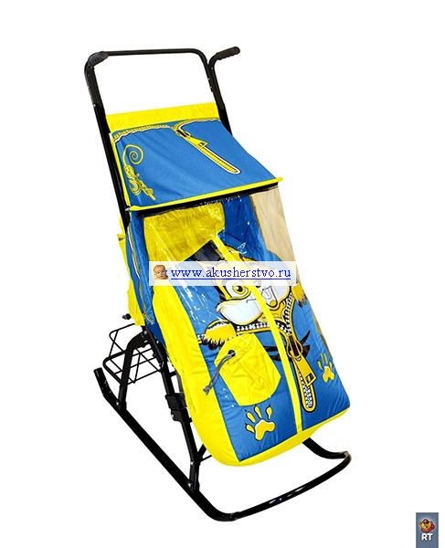 Санки-коляски R-Toys Снегурочка 42-Р Бельчонок с корзинкой