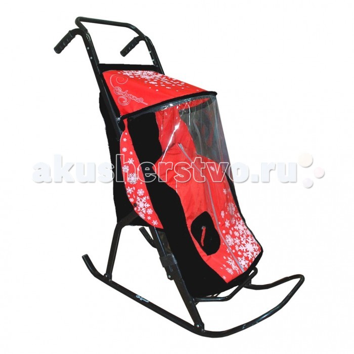 Санки-коляски R-Toys Снегурочка 2-Р1 Снежинки