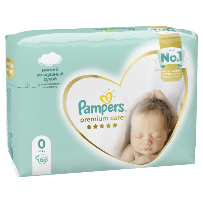 Pampers Подгузники Premium Care р.0 (0-2.5 кг) 30 шт.