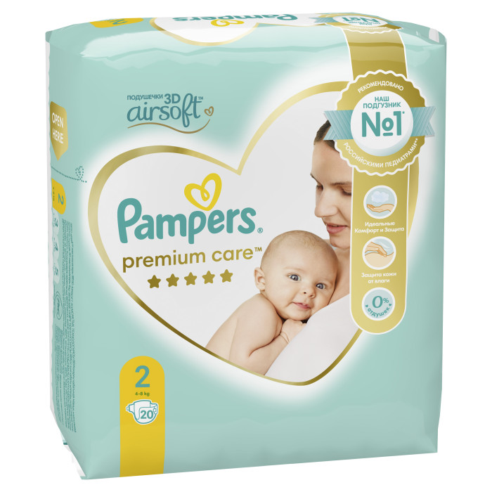 Pampers Подгузники Premium Care р.2 (3-6 кг) 22 шт.