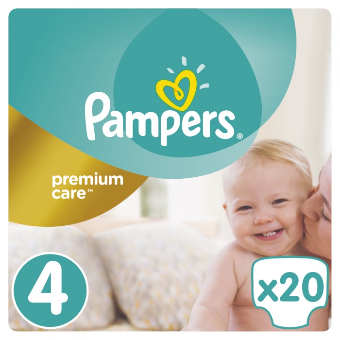 Pampers Подгузники Premium Care р.4 (8-14 кг) 20 шт.