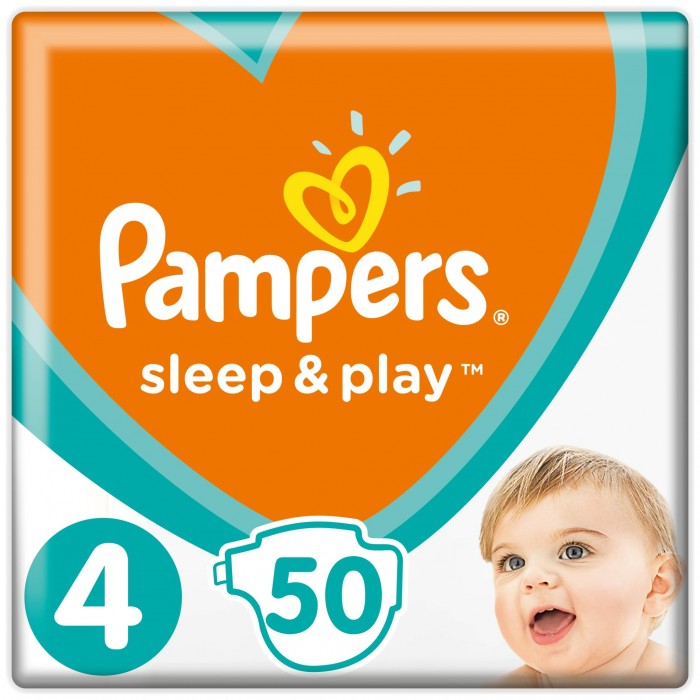 Pampers Подгузники Sleep & Play Ромашка р.4 (7-14 кг) 50 шт.