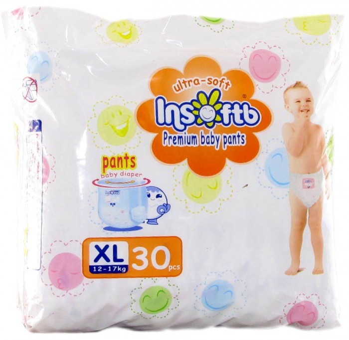 Insoftb Трусики-подгузники Premium Ultra-soft XL (12-17 кг) 30 шт.