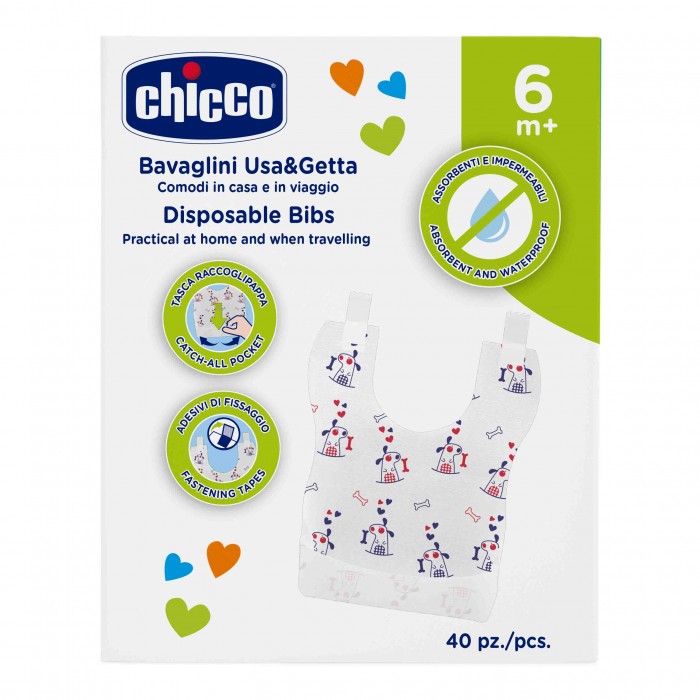 Нагрудник Chicco одноразовый 40 шт. 67440.01