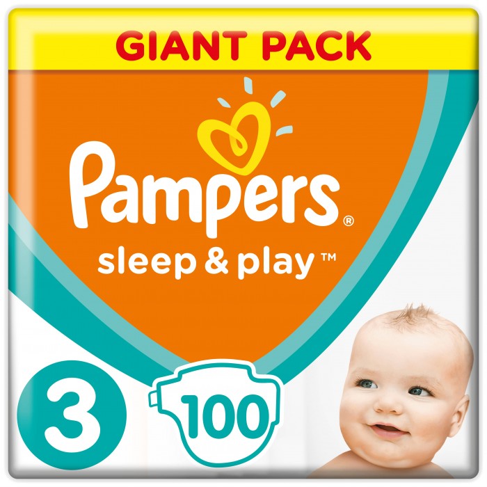 Pampers Подгузники Sleep & Play Midi р.3 (4-9 кг) 100 шт.