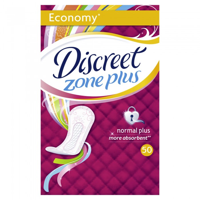 

Discreet Plus Женские гигиенические прокладки на каждый день Normal Plus Trio 50 шт.