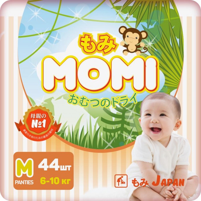 Momi Подгузники трусики M (6-10 кг) 44 шт.