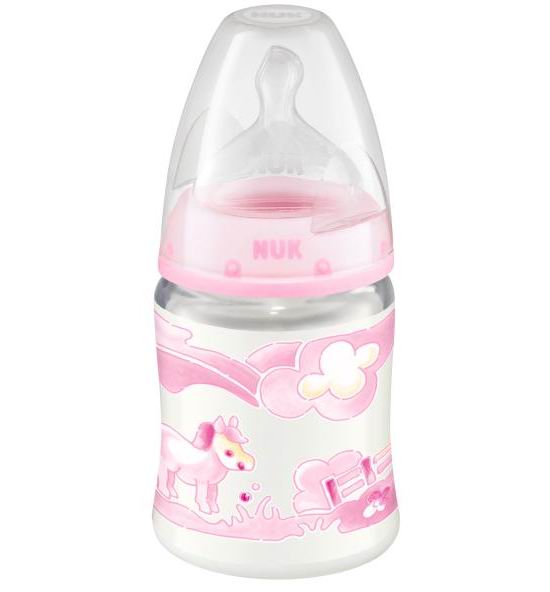 Бутылочка Nuk First Choice Baby Rose пластик с антиколиковой соской из силикона 150 мл