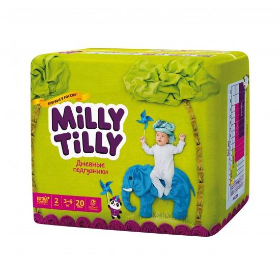 Milly Tilly Дневные подгузники Мини 3-6 кг 20 шт.