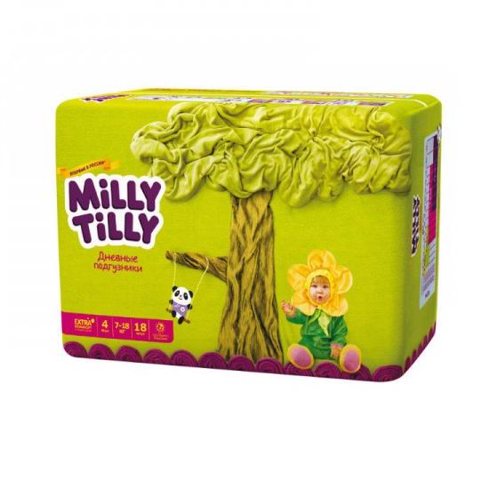 Milly Tilly Дневные подгузники Макси 7-18 кг 18 шт.