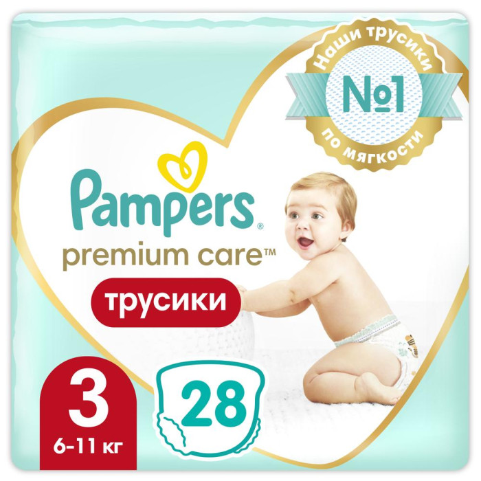 Pampers Подгузники-трусики Premium Care Pants Midi р.3 (6-11 кг) 28 шт.