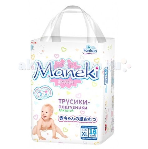 Maneki Подгузники-трусики Fantasy XL (12+ кг) 18 шт.