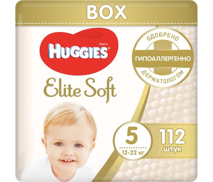 Huggies Подгузники Elite Soft 5 (12-22 кг) 112 шт.