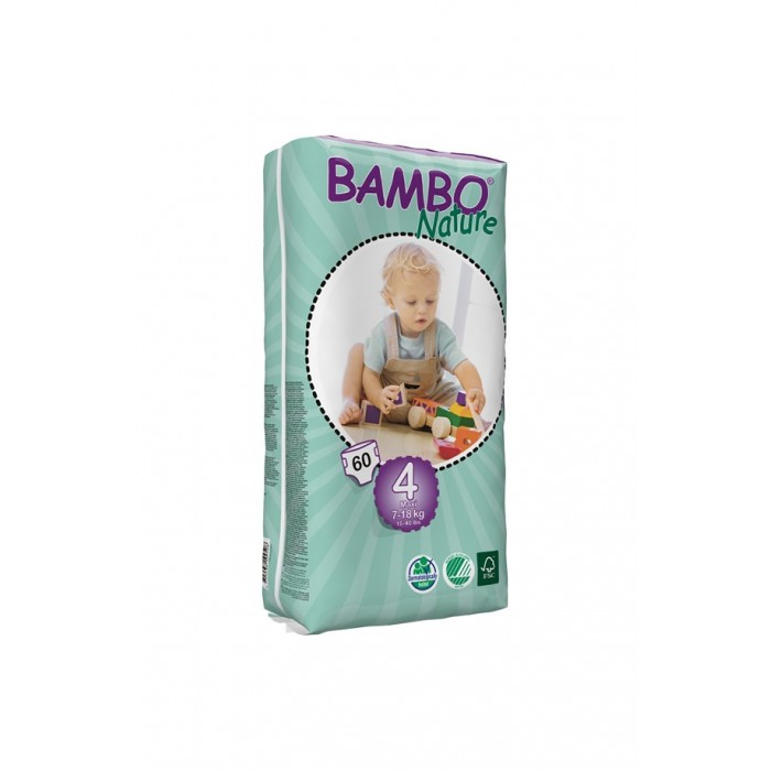 Bambo Nature Подгузники Max (7-18 кг) 60 шт.