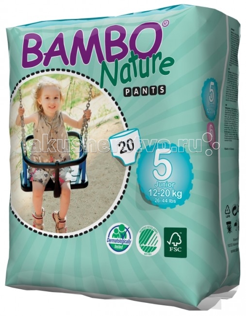 Bambo Nature Подгузники-трусики для Pants Junior (12-20 кг) 20 шт.