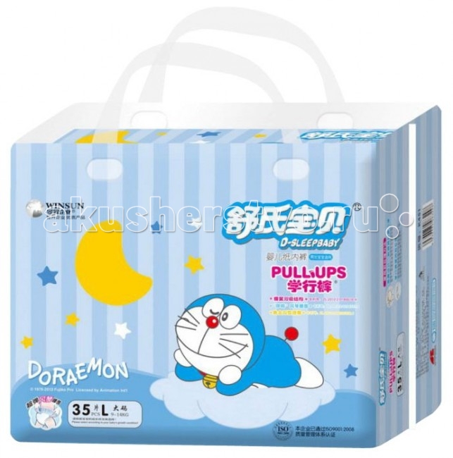 Doraemon Подгузники-трусики L (9-14 кг) 35 шт.