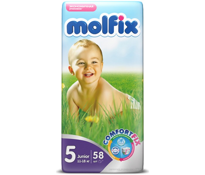 Molfix Подгузники Джуниор 5 (11-25 кг) 58 шт.