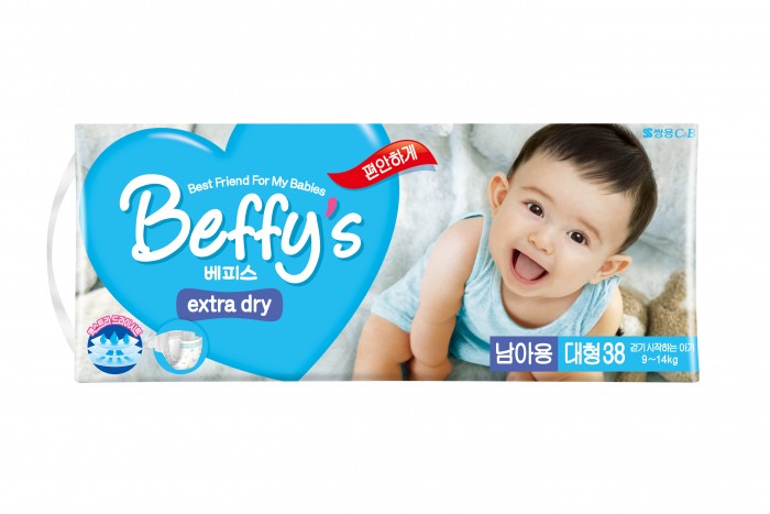 Beffy`s Подгузники для мальчиков extra dry L (9-14 кг) 38 шт.