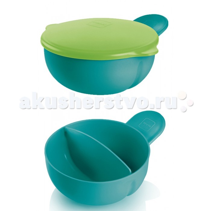 MAM Feeding Bowl-kulho 2-х секционная тарелка с крышкой 6+