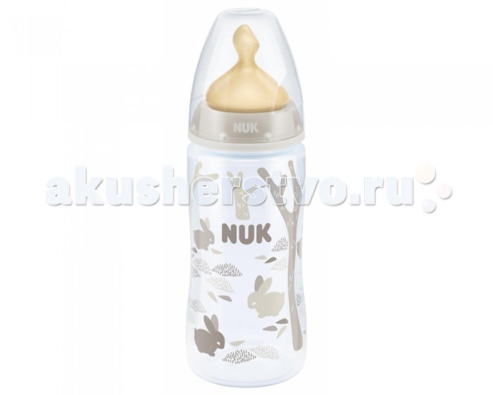 Бутылочка Nuk First Choice Plus пластик 300 мл латексная соска М